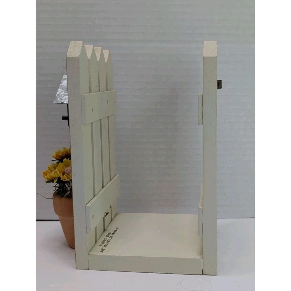 Vtg 1999 ABC Sunflower Napkin Holder Birdhouse Country Farmhouse Decor